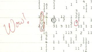 a chart of printed numbers with a red handwritten "wow!" in the left margin